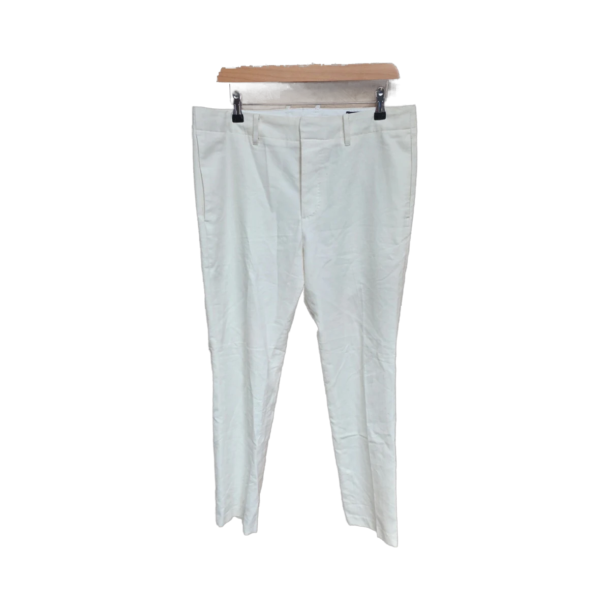 AllSaints Canis White Cotton-Wool Trousers Chinos Slim Fit