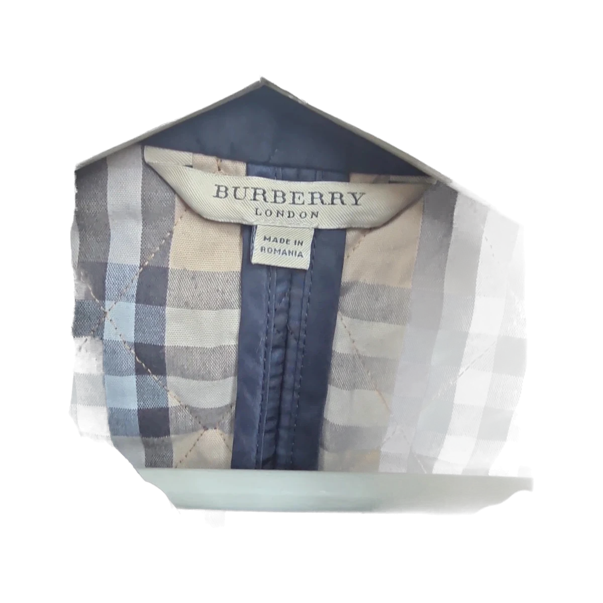 Authentic Burberry London Quilted Jacket Nova Check Lined Black view 3