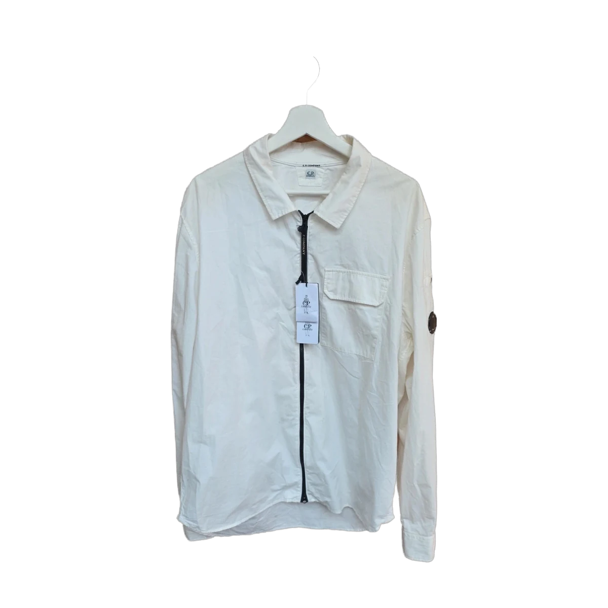 C.P. Company Zip-Through Overshirt Jacket White