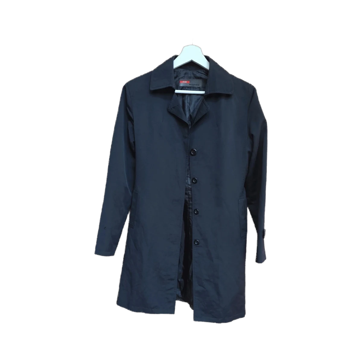 Vintage 90s Dolce & Gabbana Black Tailored Raincoat Mac Coat