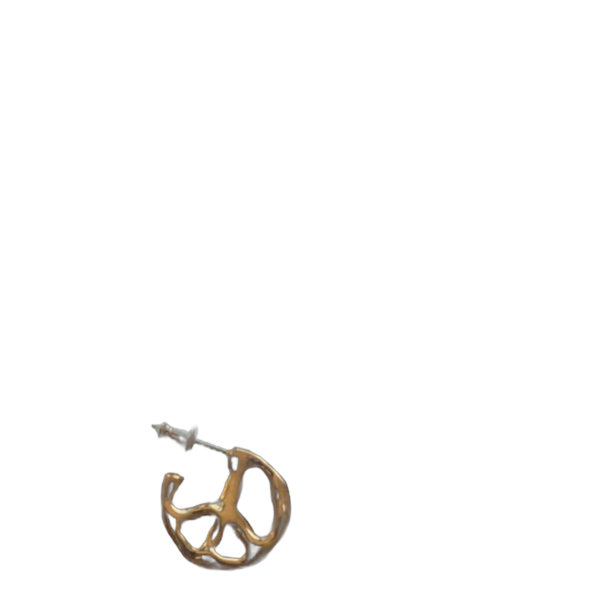 Authentic AMBUSH Gold Peace Earring with Box & Pouch view 2