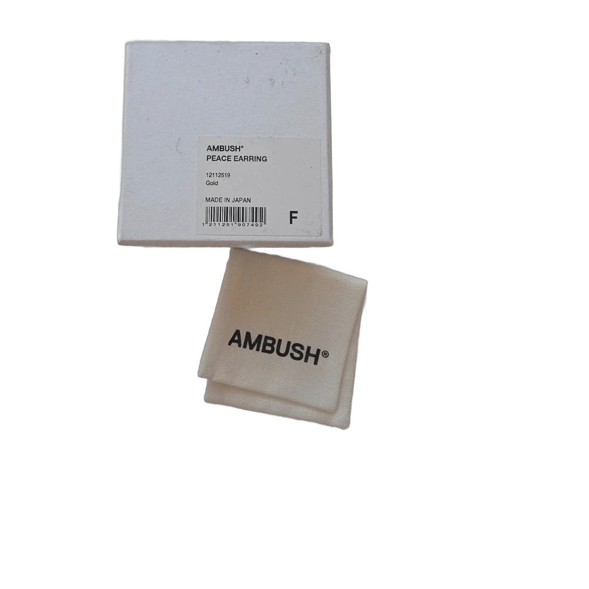 Authentic AMBUSH Single Peace Sign Hoop Earring view 4