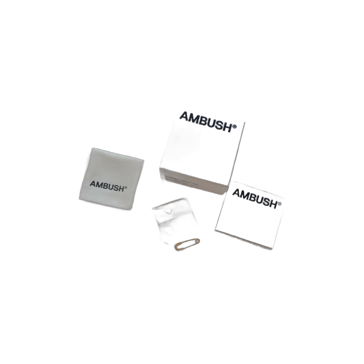 AMBUSH Single Safety Pin Earring Gold-Plated Sterling Silver