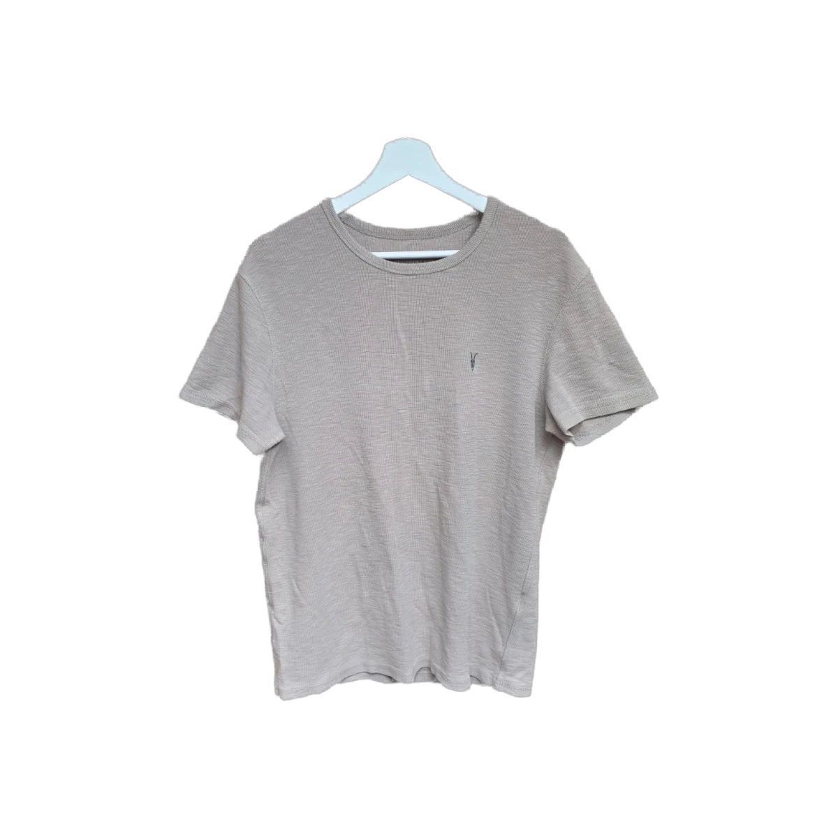 AllSaints Ramskull Embroidered T-Shirt Sand Grey