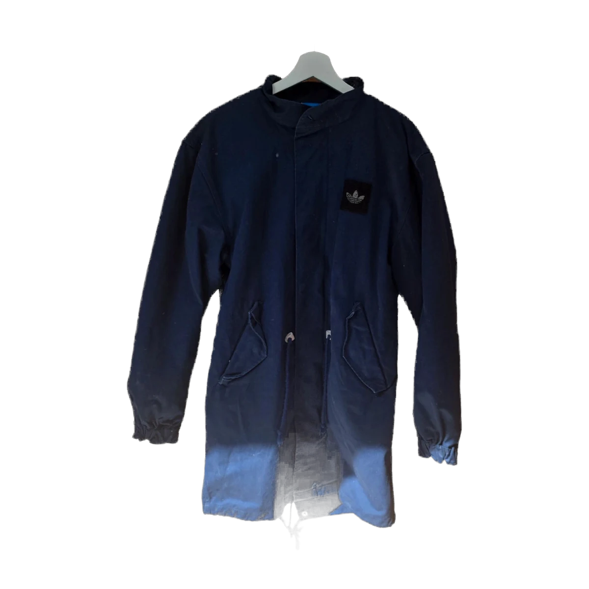 Adidas Originals Parka Jacket Navy Trefoil Fishtail Coat