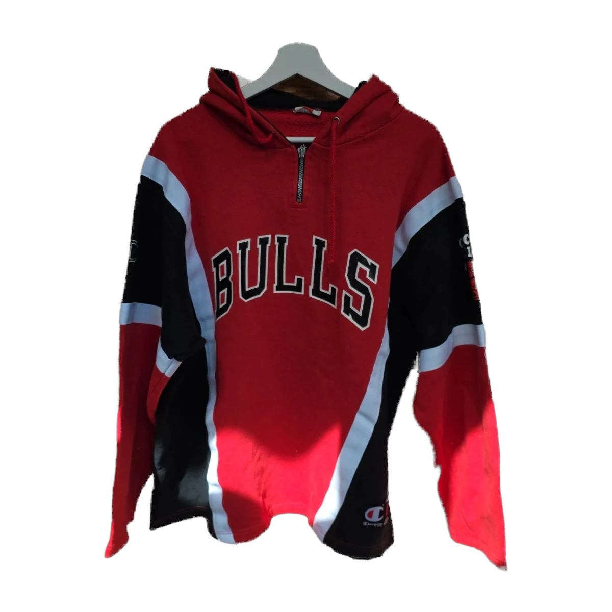 Champion Chicago Bulls NBA Hoodie Red Black Colour Block