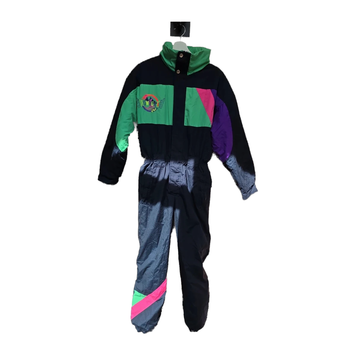 Vintage FILA Snow Beach One Piece Ski Suit Colour Block