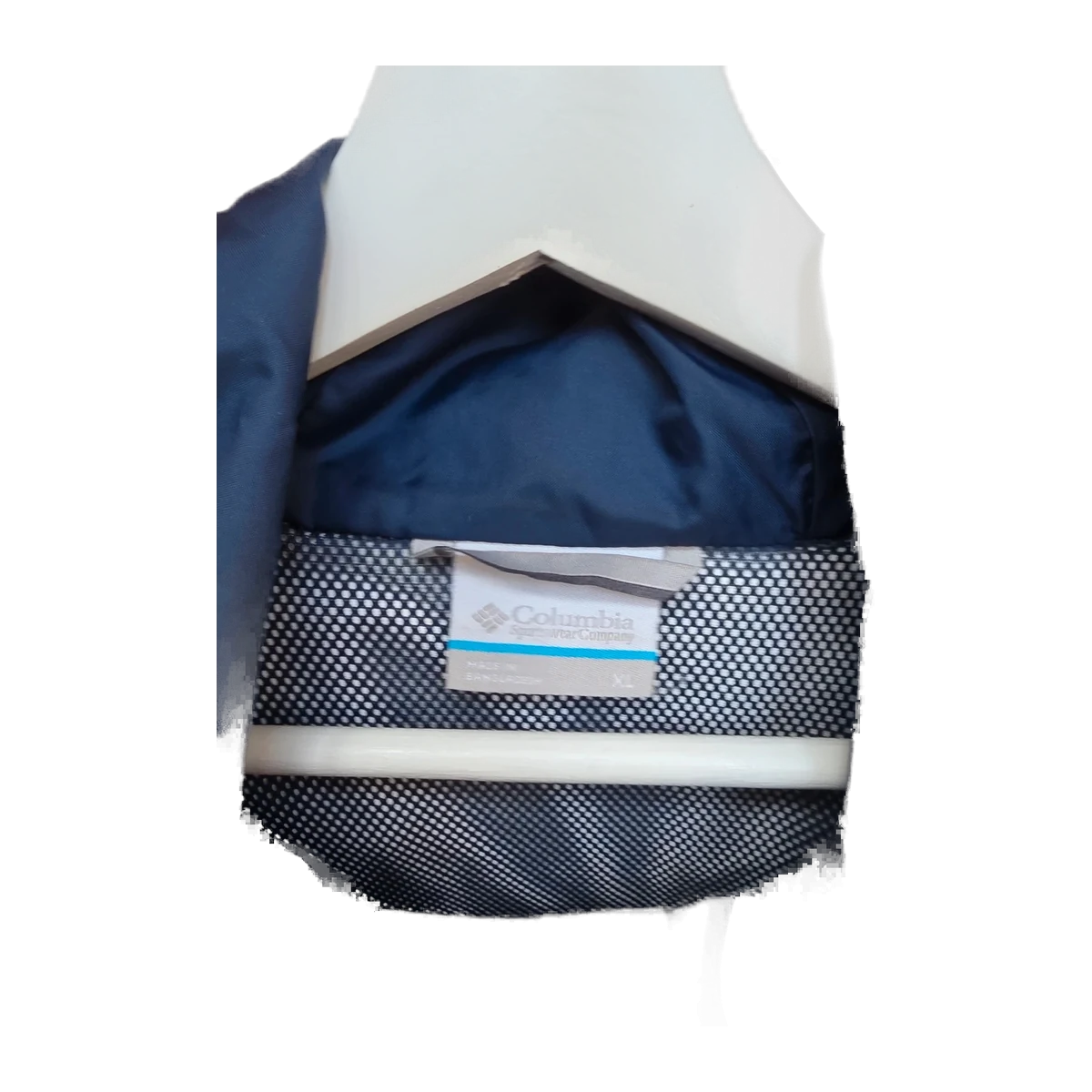 Columbia Waterproof Hooded Jacket Grey Navy Colour Block view 2