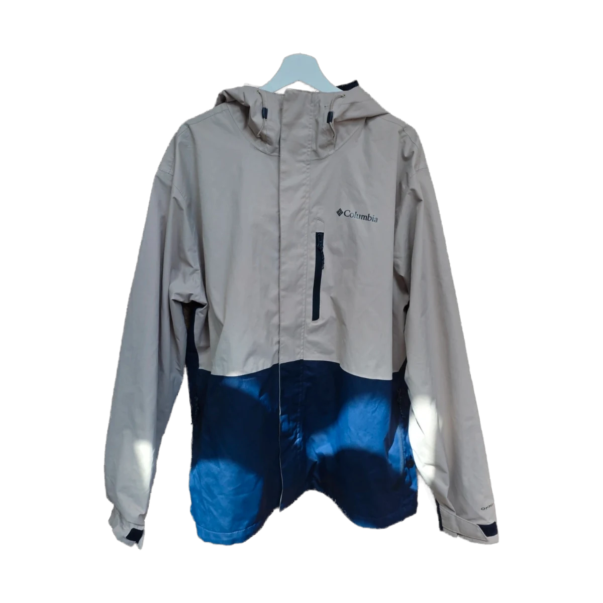Columbia Waterproof Hooded Jacket Grey Navy Colour Block
