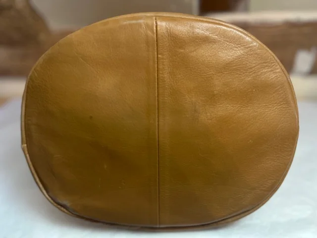 Lge GHARANI STROK chestnut buttery leather slouch sac hobo bag view 7