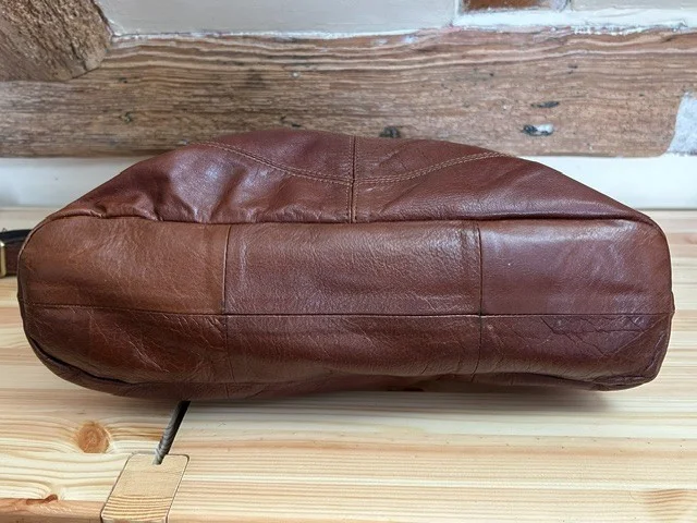 RUBY LONDON conker red brown soft rustic leather slouchy xb shoulder bag view 9