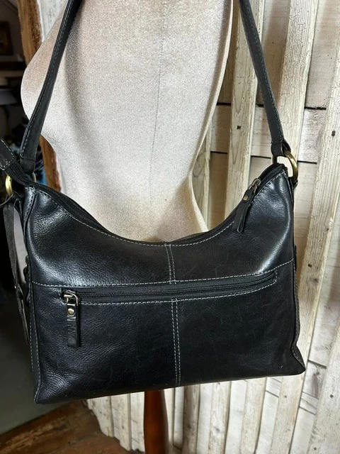 TAURUS black leather everyday shoulder bag view 2