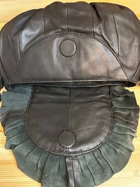 SUZY SMITH butter soft black leather shoulder xb bag view 6