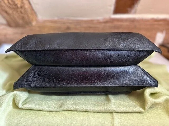 Caterina Lucchi black soft premium leather shoulder bag view 5