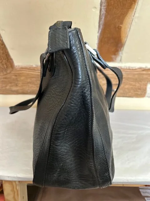 Large BILLY BAG black leather suede trim tote shopper everyday hand bag view 3