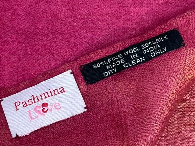 Magenta wool & silk traditional Zari shimmer pashmina shawl by Pashmina Love view 6