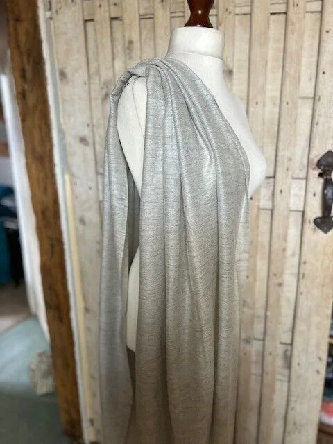 Silver marl pure pashmina/cashmere naturally dyed pashmina by Pashmina Love view 3