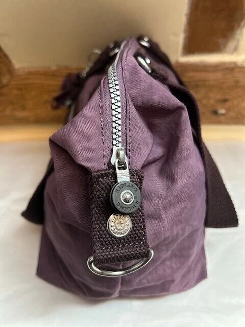 Lge Kipling heather two strap holdall shoulder handbag with 'Dina' Monkey view 5