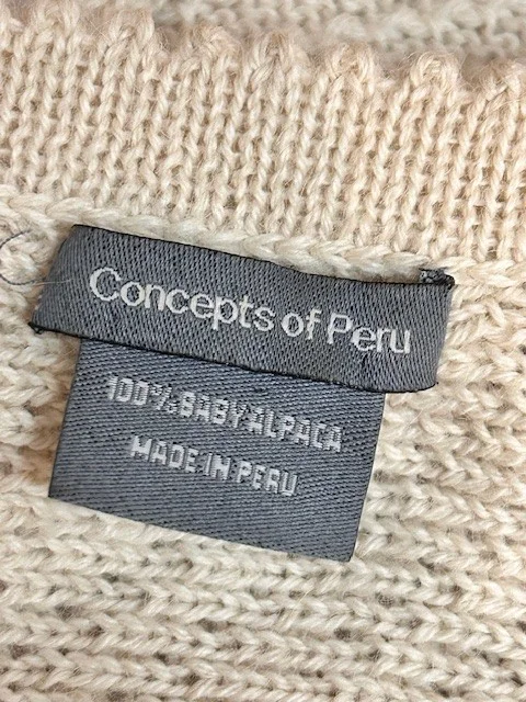 Luxury baby aplaca cream knit capelet view 6