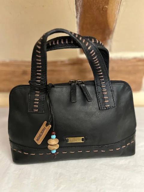 Cute HIDESIGN by Radley black rustic leather grab handbag view 2