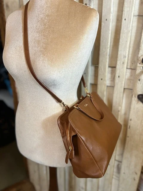 TULA Radley chestnut leather multi strap xb shoulder bag view 2