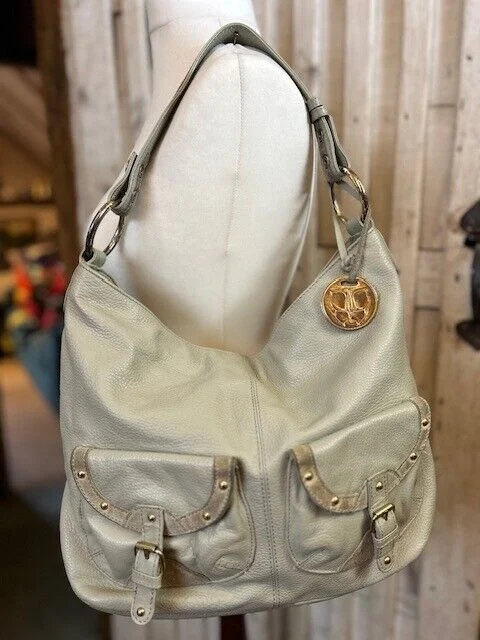 XL Tabitha stone leather slouch hobo boho sac shoulder bag
