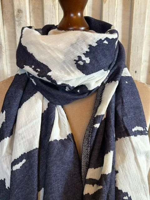 Stunning JOHN LEWIS cotton blend large all season scarf pashmina shawl