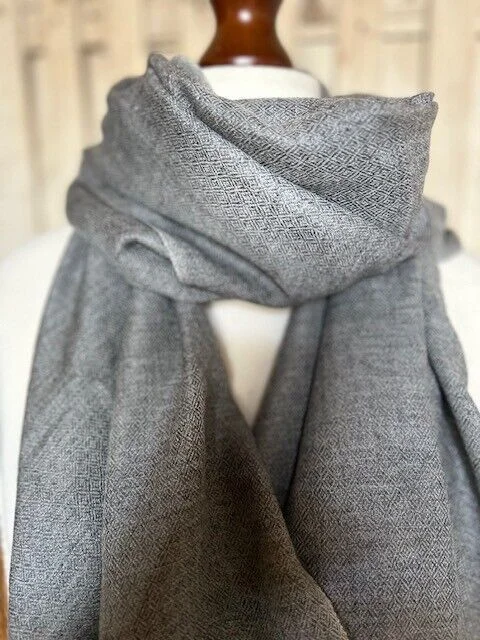 Slate marl pure cashmere naturally dyed pashmina by Pashmina Love