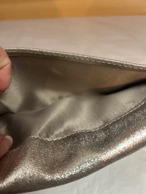 ACCESSORIZE silver rustic leather travel holiday document pouch view 6