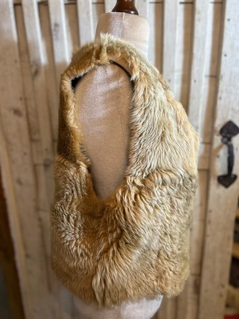 Fabulous premium quality shearling sheepskin reversible gilet vest view 8