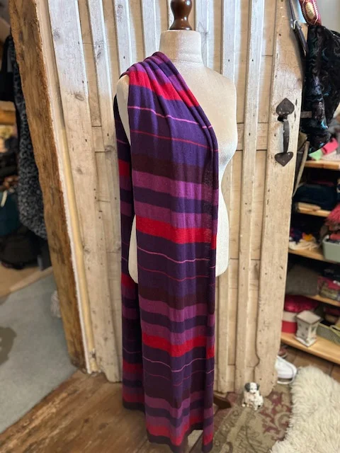John Lewis striped angora wool blend very long scarf view 3