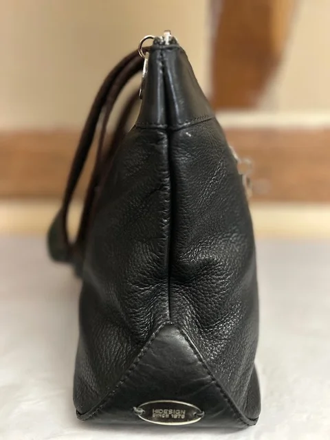HIDESIGN by Radley black leather two stripy straps shoulder bag view 8