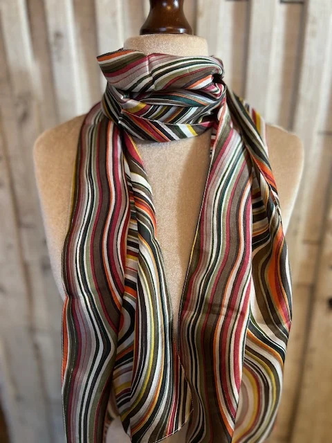 Accessorize pure fine silk hippy swirl multicolour scarf view 5