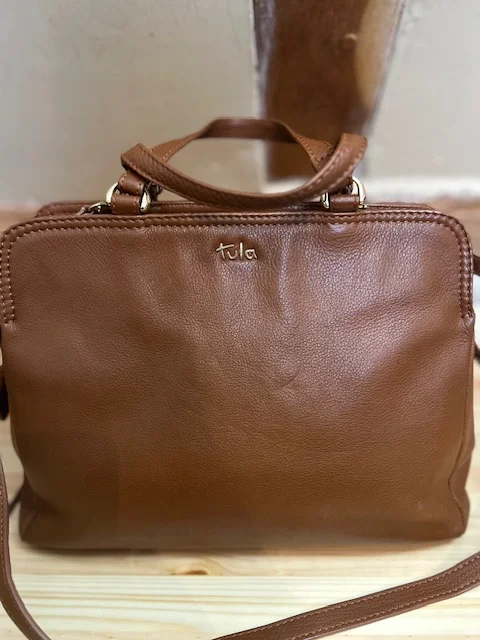 TULA Radley chestnut leather multi strap xb shoulder bag view 4