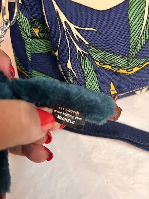 KIPLING jungle print blue multi satchel xb shoulder bag view 5