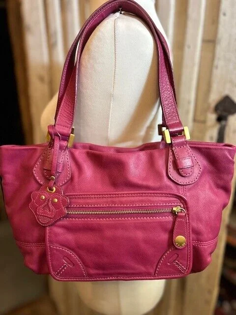 KIPLING 'Rhys' pink leather two strap adjustable size shoulder bag