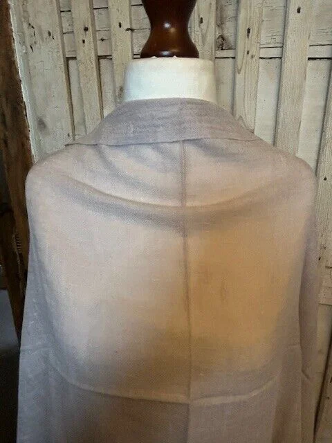 Dusky lilac fine lightweight angora wool scarf by Pashmina Love. view 4
