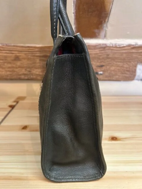 HIDESIGN by Radley dark khaki/olive top handle rustic leather bag view 5