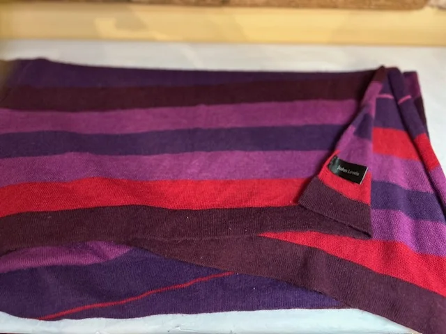 John Lewis striped angora wool blend very long scarf view 6