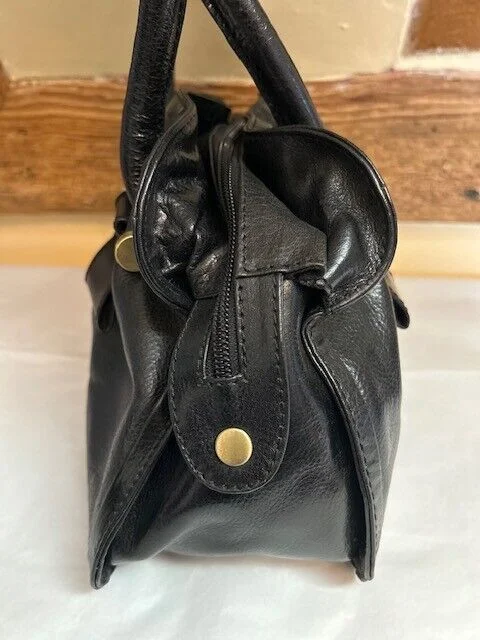 Betty Jackson Black leather top handle grab hand bag view 4