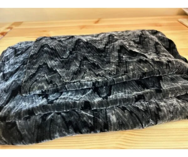 EAST grey velour luxurious long double sided scarf view 6